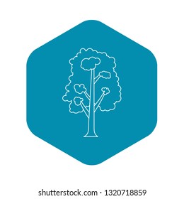 Tree icon. Outline illustration of tree vector icon for web