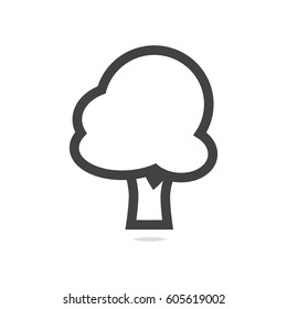 Tree icon outline vector