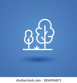 tree icon, outline vector illustration.