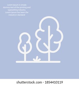 tree icon, outline vector illustration.