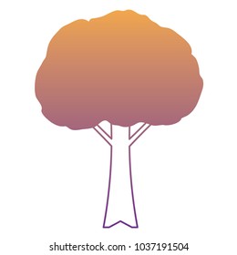 tree icon over white background, colorful design. vector illustration