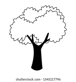 tree icon over white background, vector illustration