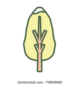 tree icon over white background vector illustration