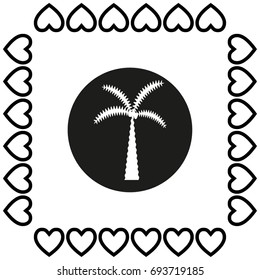 tree icon, palm vector illustration