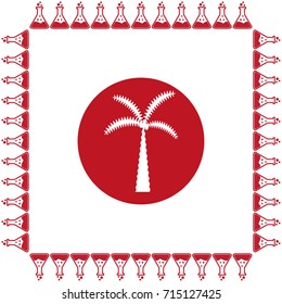 tree icon, palm vector illustration