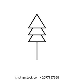 The tree icon perpendicular to the outline can be used as a website, e-commerce, application, smartphone and other commercial needs