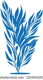 Tree icon, plant icon blue vector