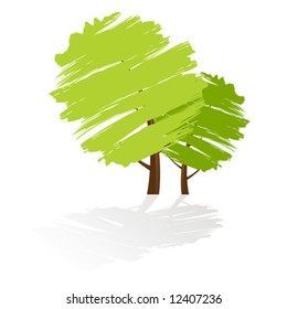 Tree icon with reflection