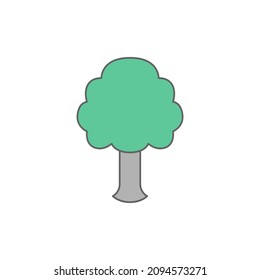 tree Icon, save earth icon in color icon, isolated on white background 