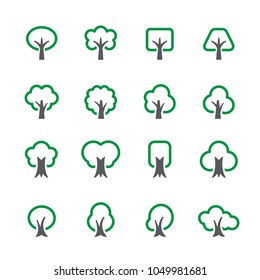 Tree icon set