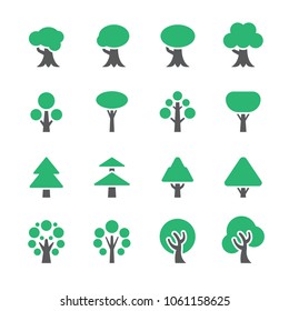 Tree icon set
