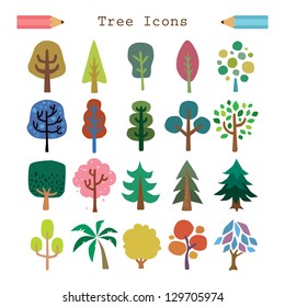  tree icon set