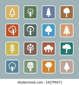 Tree icon set