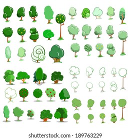 tree icon set