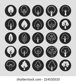 Tree icon set