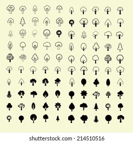 Tree icon set