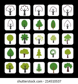 Tree icon set