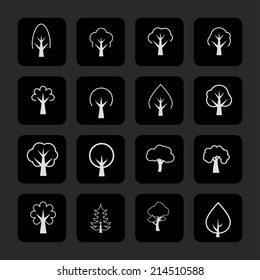 Tree icon set