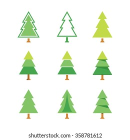 Tree icon set