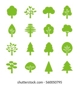 Tree icon set