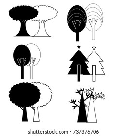 Tree icon set