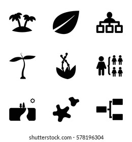 tree icon. Set of 9 tree filled icons such as plant, leaf, structure, cookie, palm