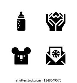 tree icon set. environment, christmas card and koala vector icon for graphic design and web