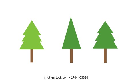 Tree icon set. Eps 10 vector