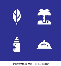 tree icon set. feeder, dinner and leaf vector icon for graphic design and web