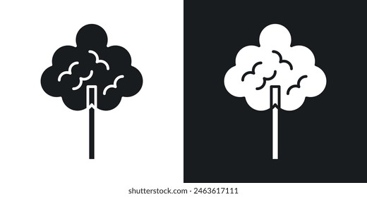 Tree icon set. Icons for simple forest trees.