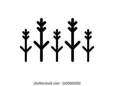 Tree icon set on white background.