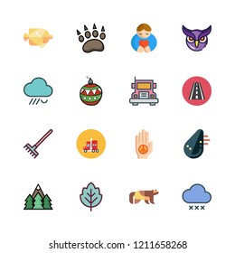 tree icon set. vector set about rain, leaf, animals and animal icons set.