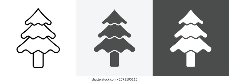 Tree Icon set vector art