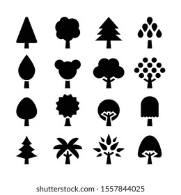 Tree icon set vector design