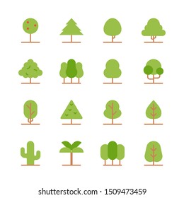 Tree Icon Set Vector Illustration Stock Vector (Royalty Free ...