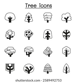 Tree icon set vector illustration graphic design