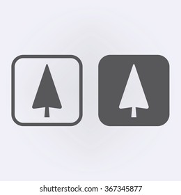 Tree icon set . Vector illustration