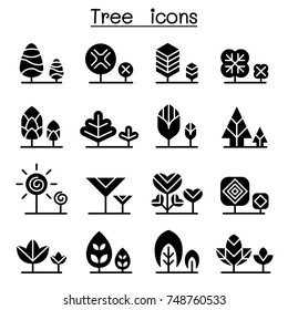 Tree icon set vector illustration graphic design