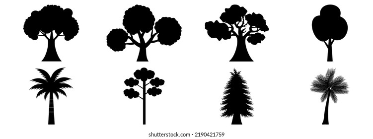 tree icon set, tree vector set sign symbol