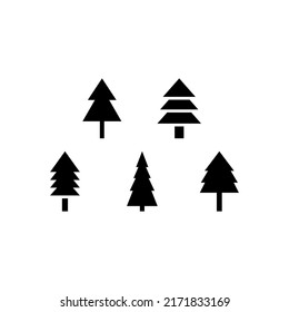 Tree Icon Set Vector Symbol Design Illustration