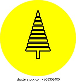 Tree icon ,sign design (edge)