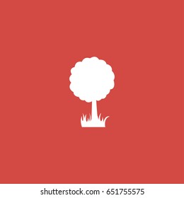 tree icon. sign design. red background