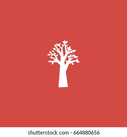 tree icon. sign design. red background