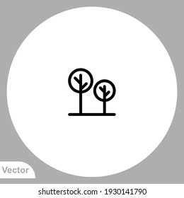 Vector de signo de icono de árbol,Símbolo, ilustración de logotipo para web y móvil