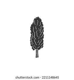 Tree Icon Silhouette Illustration. Nature Vector Graphic Pictogram Symbol Clip Art. Doodle Sketch Black Sign.