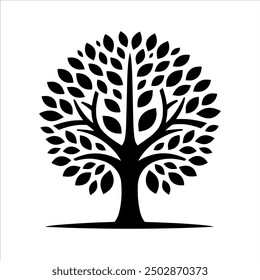 Tree icon silhouette vector illustration design on white background.