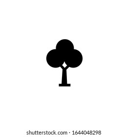 Tree icon. simple, flat, black.