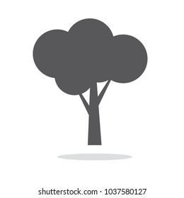 Tree icon in simple flat design on white background,vector illustration.