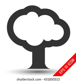 Tree icon. Tree simple flat logo isolated on white background. Vector illustration.