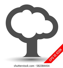 Tree icon. Tree simple flat logo isolated on white background. Vector illustration.